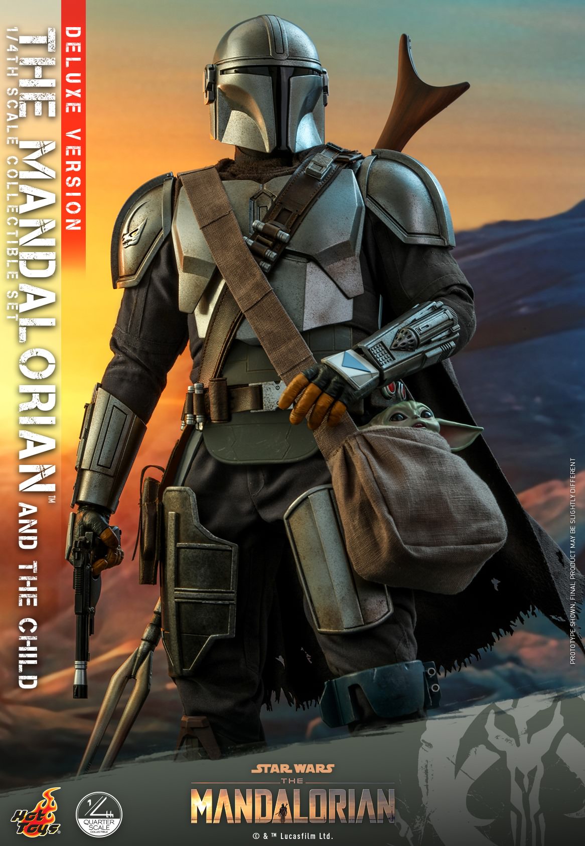 Hot Toys Star Wars™ The Mandalorian™ - 1/4th scale The Mandalorian &amp; The Child Collectible Set (Deluxe Version) QS017