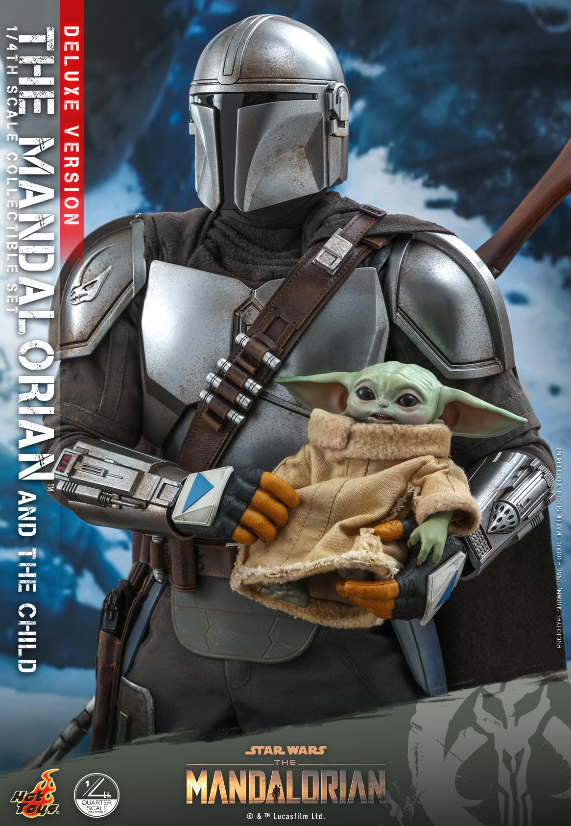 Hot Toys Star Wars™ The Mandalorian™ - 1/4th scale The Mandalorian &amp; The Child Collectible Set (Deluxe Version) QS017