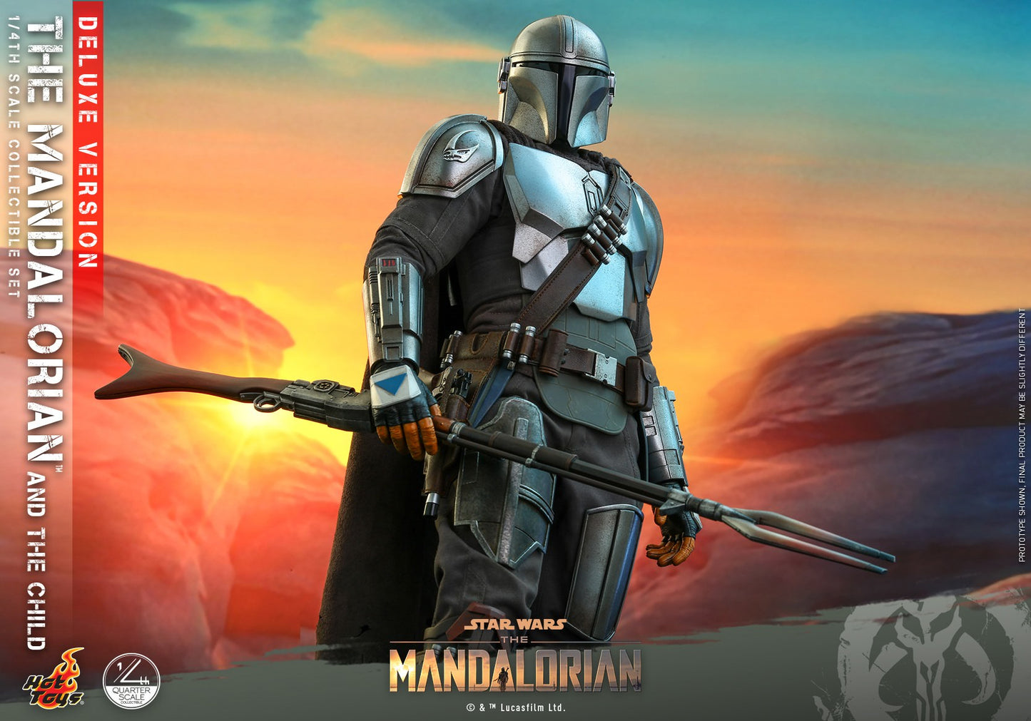 Hot Toys Star Wars™ The Mandalorian™ - 1/4th scale The Mandalorian &amp; The Child Collectible Set (Deluxe Version) QS017