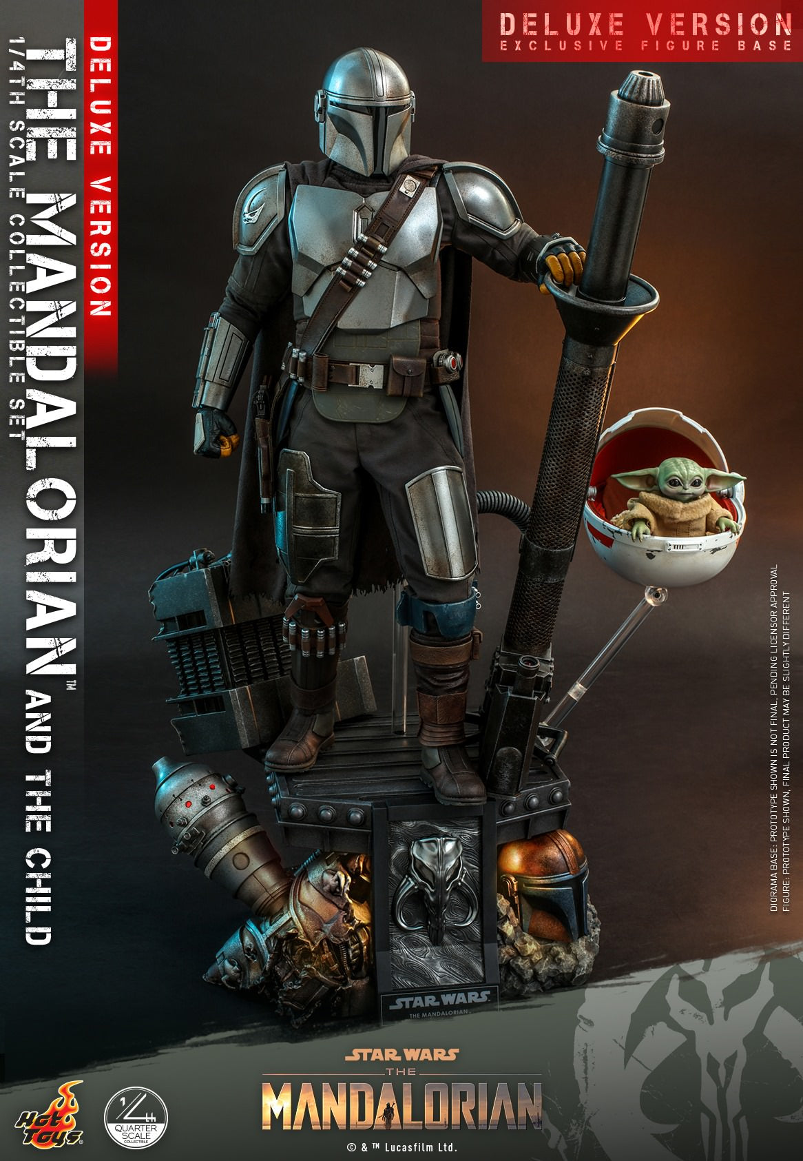 Hot Toys Star Wars™ The Mandalorian™ - 1/4th scale The Mandalorian &amp; The Child Collectible Set (Deluxe Version) QS017