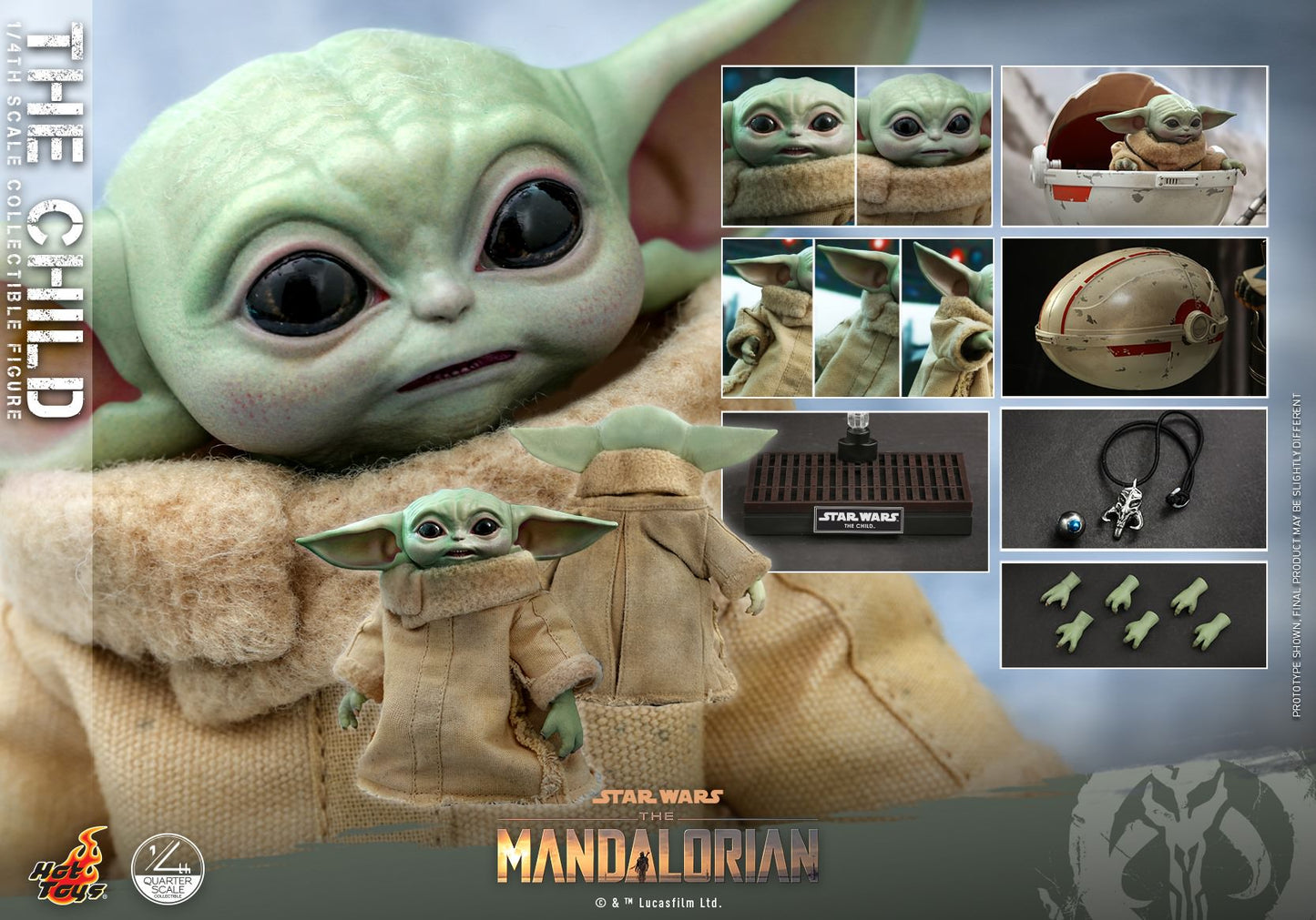 Hot Toys Star Wars™ The Mandalorian™ - 1:4 Scale The Child Collectible Figure QS018