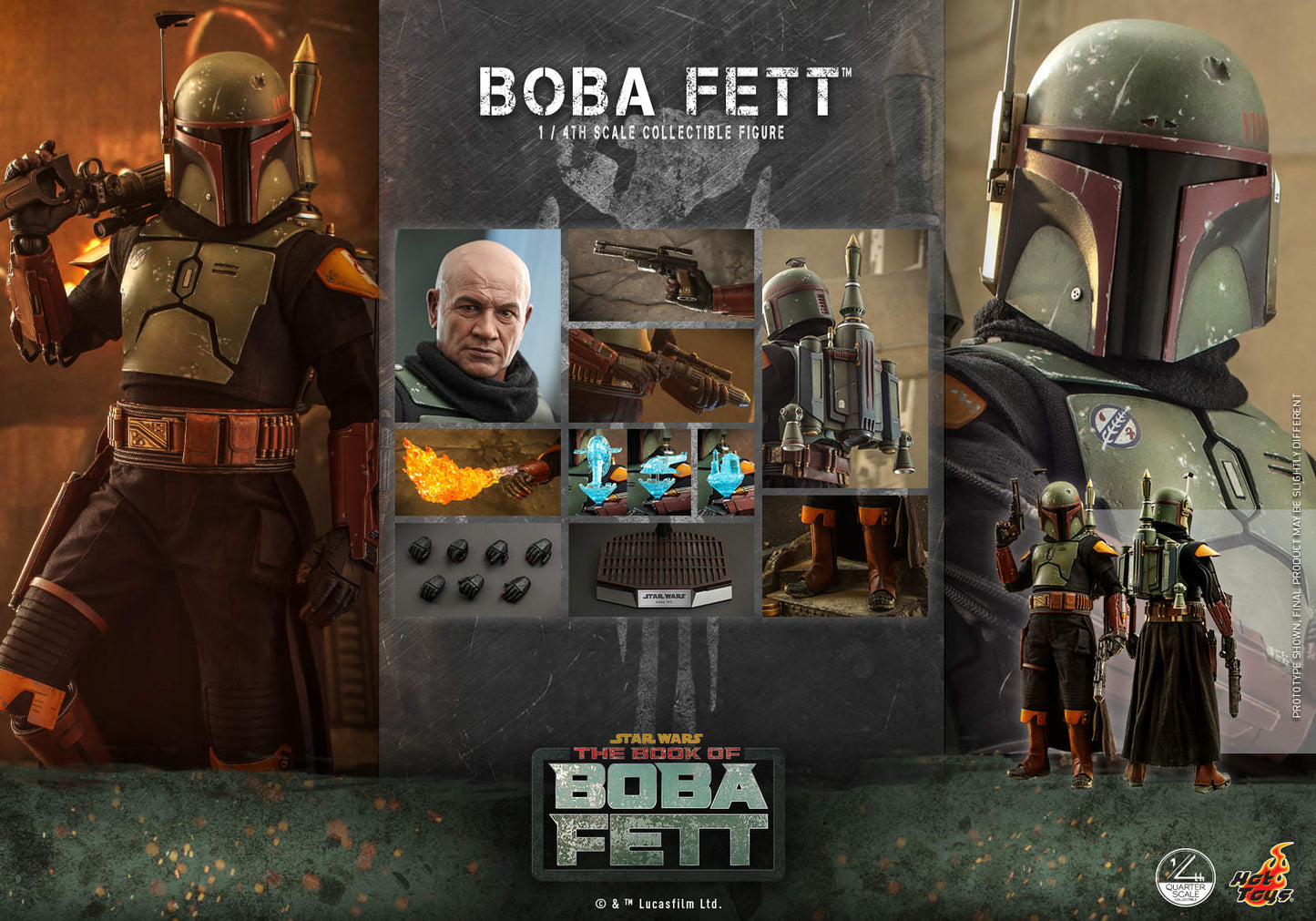 Hot Toys Star Wars: The Book Of Boba Fett - Boba Fett™ 1:4 Scale Collectible Figure (Normal Version) QS022