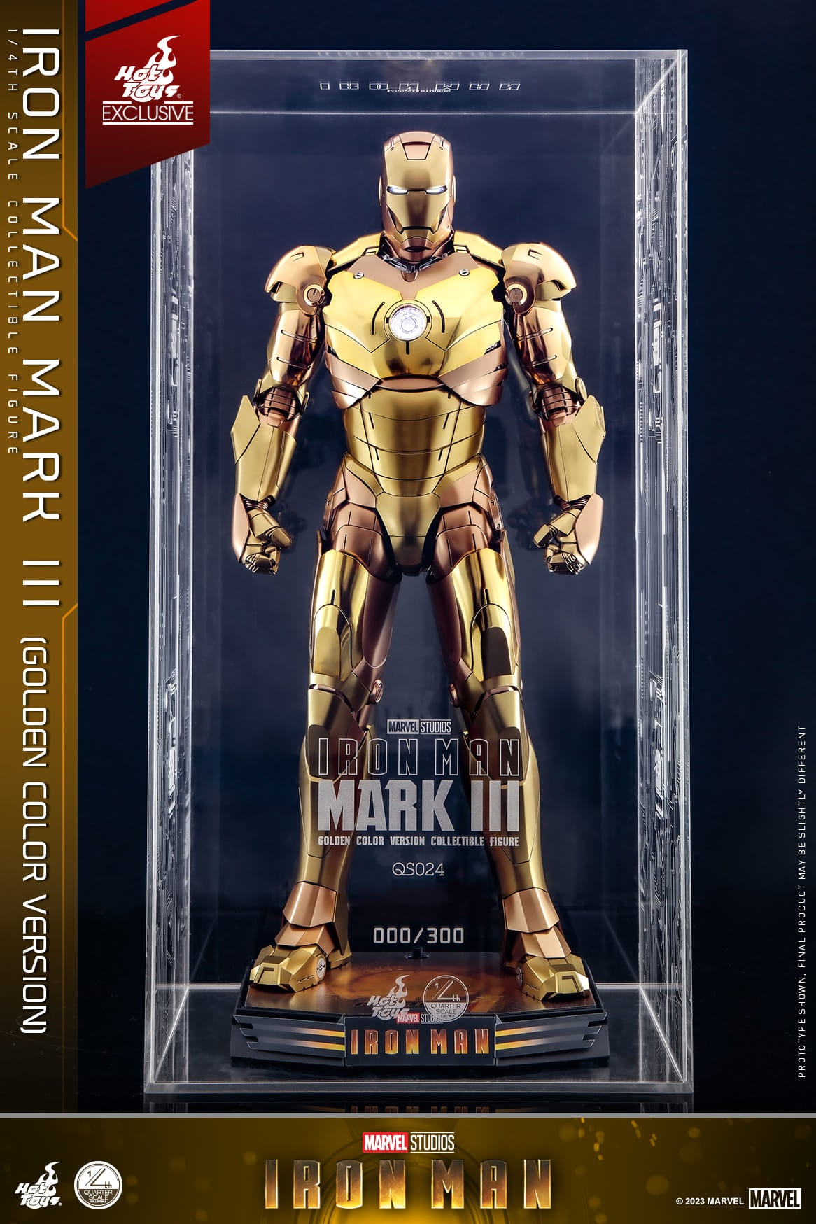 Hot Toys "Iron Man" - Iron Man Mark III (Golden Color Version) 1:4 Scale Collectible Figure (Worldwide 300PCS Limited) QS024