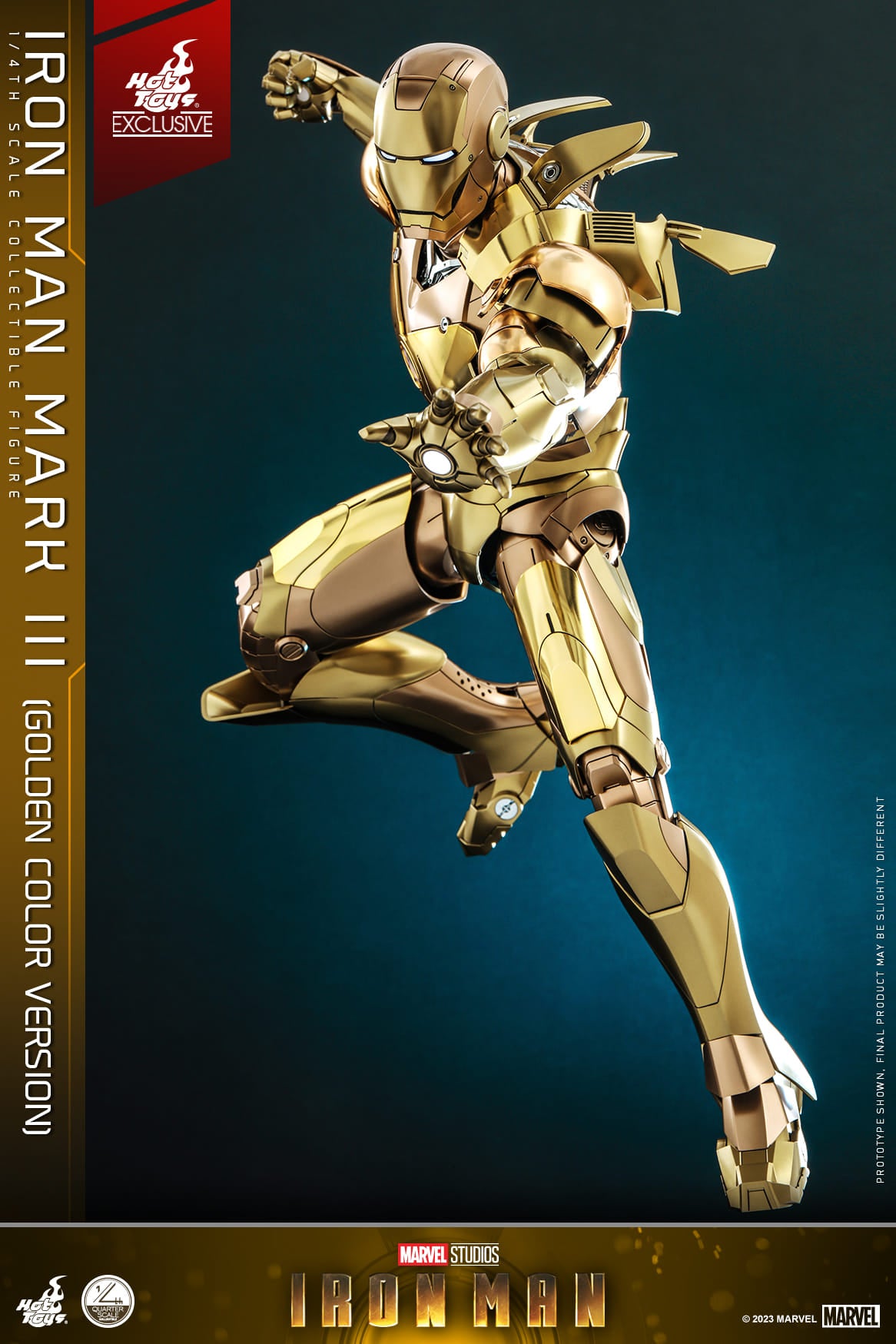 Hot Toys "Iron Man" - Iron Man Mark III (Golden Color Version) 1:4 Scale Collectible Figure (Worldwide 300PCS Limited) QS024