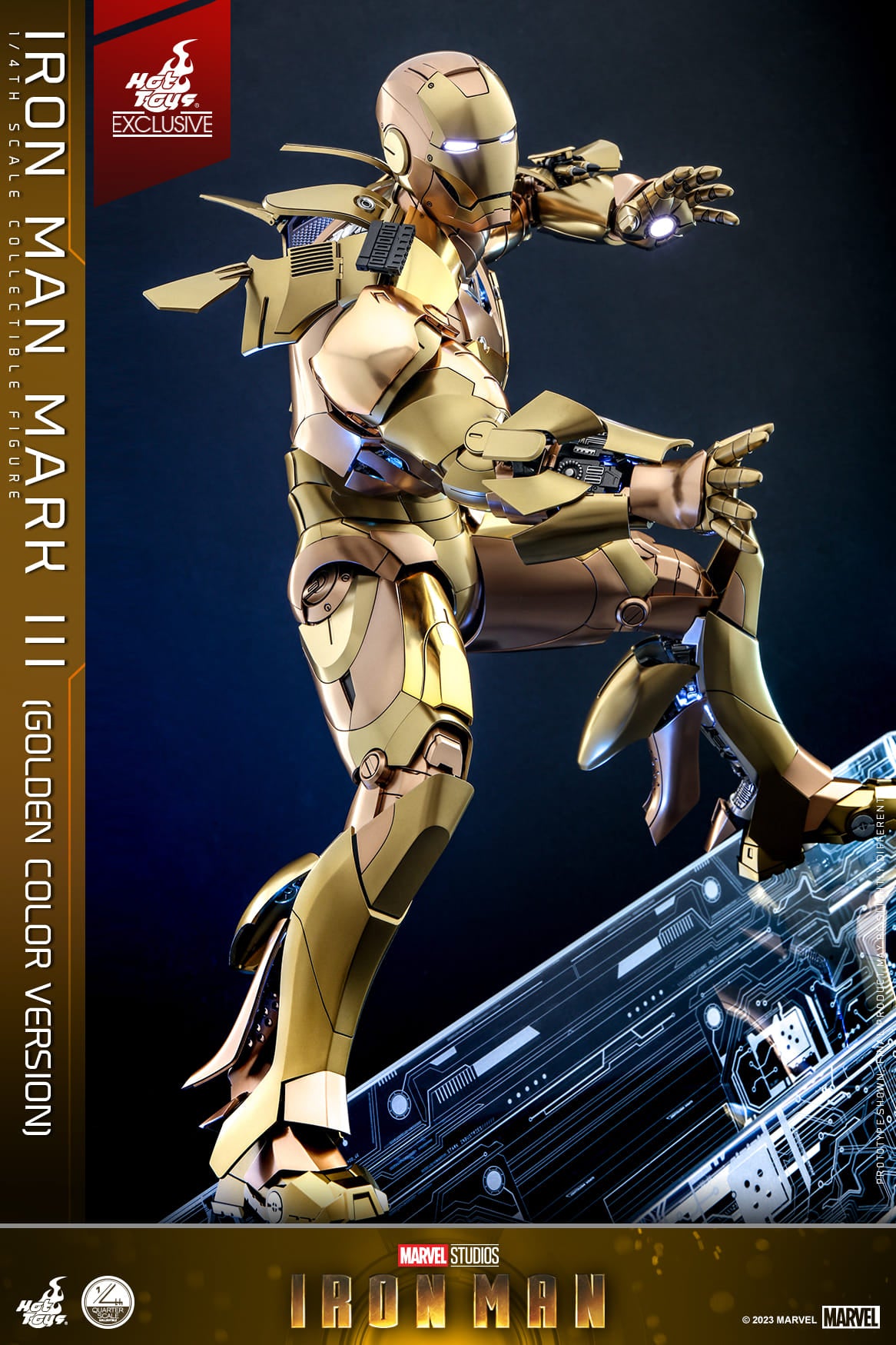 Hot Toys "Iron Man" - Iron Man Mark III (Golden Color Version) 1:4 Scale Collectible Figure (Worldwide 300PCS Limited) QS024