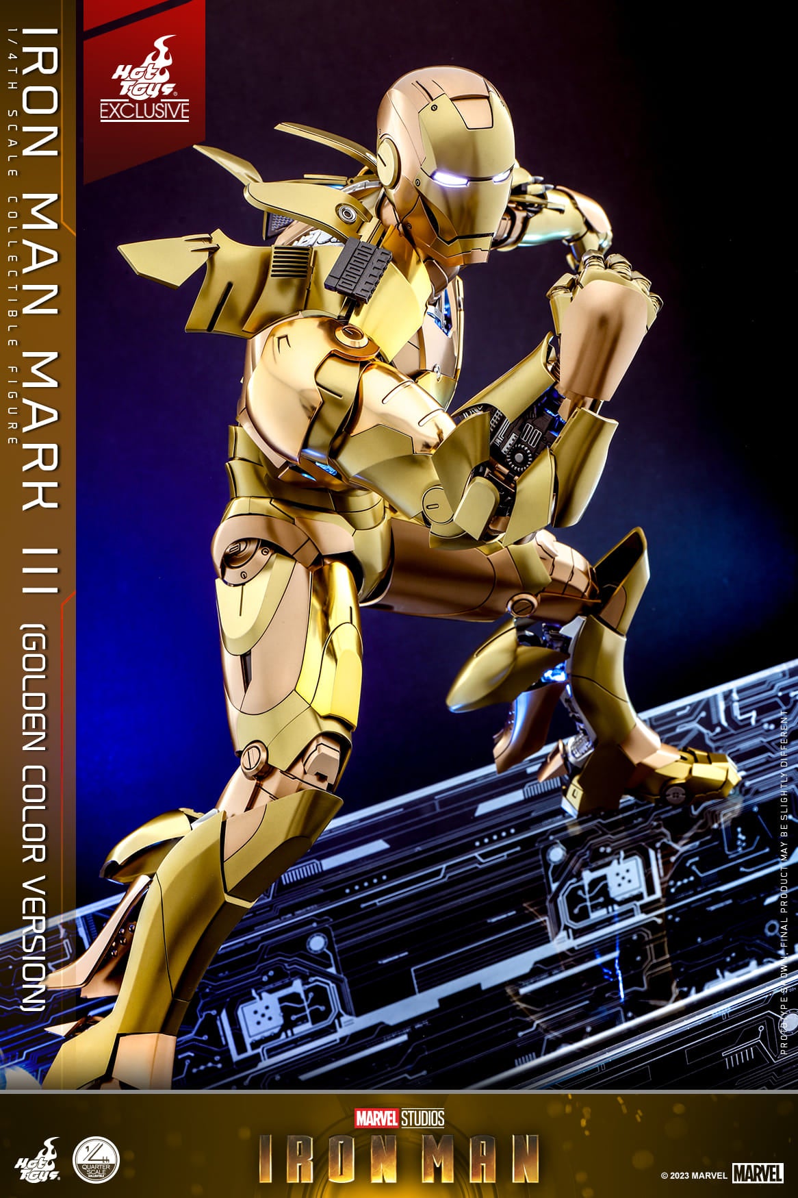 Hot Toys "Iron Man" - Iron Man Mark III (Golden Color Version) 1:4 Scale Collectible Figure (Worldwide 300PCS Limited) QS024