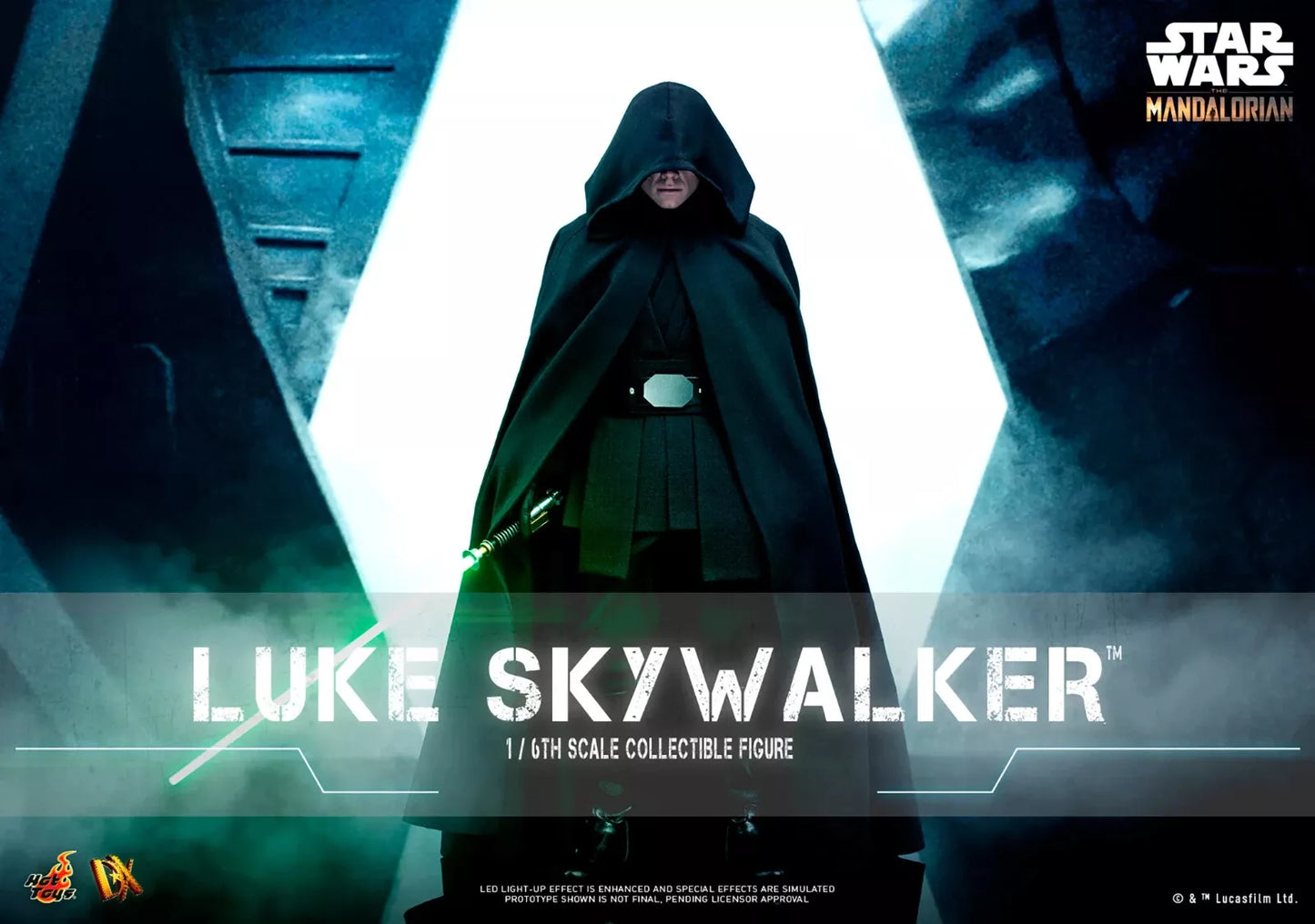 Hot Toys Star Wars: The Mandalorian - 1:6 Scale Luke Skywalker (Normal Edition) Collectible Figure DX22