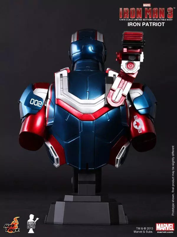 Hot Toys Iron Man 3 Iron Patriot 1/4th Scale Limited Edition Collectible Bust HTB12