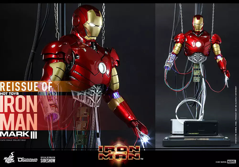 Hot Toys Iron Man – Mark III (Construction Version) (Re-Issue) (2022's Version) DS003