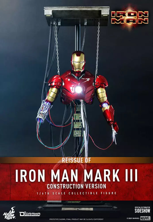 Hot Toys Iron Man – Mark III (Construction Version) (Re-Issue) (2022's Version) DS003