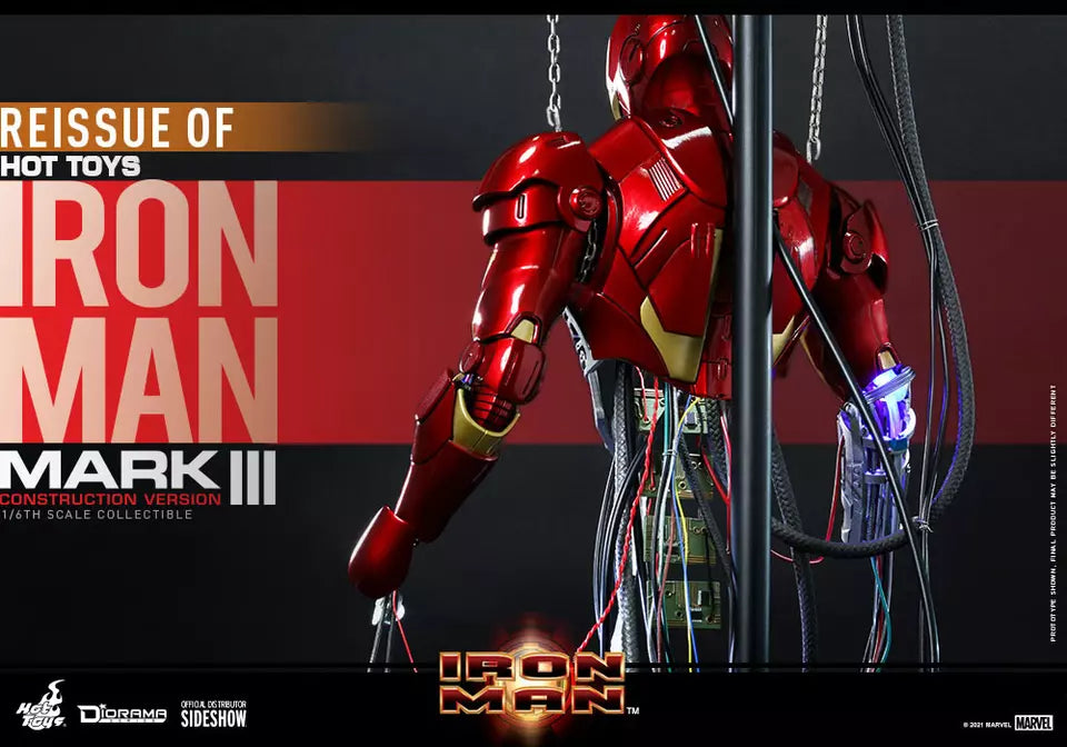 Hot Toys Iron Man – Mark III (Construction Version) (Re-Issue) (2022's Version) DS003