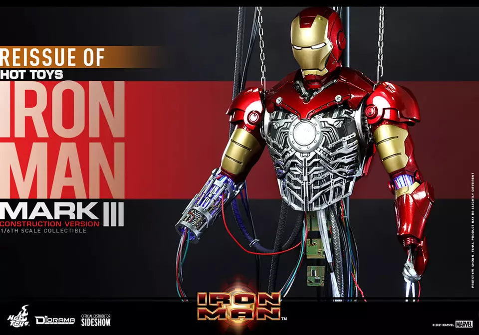 Hot Toys Iron Man – Mark III (Construction Version) (Re-Issue) (2022's Version) DS003