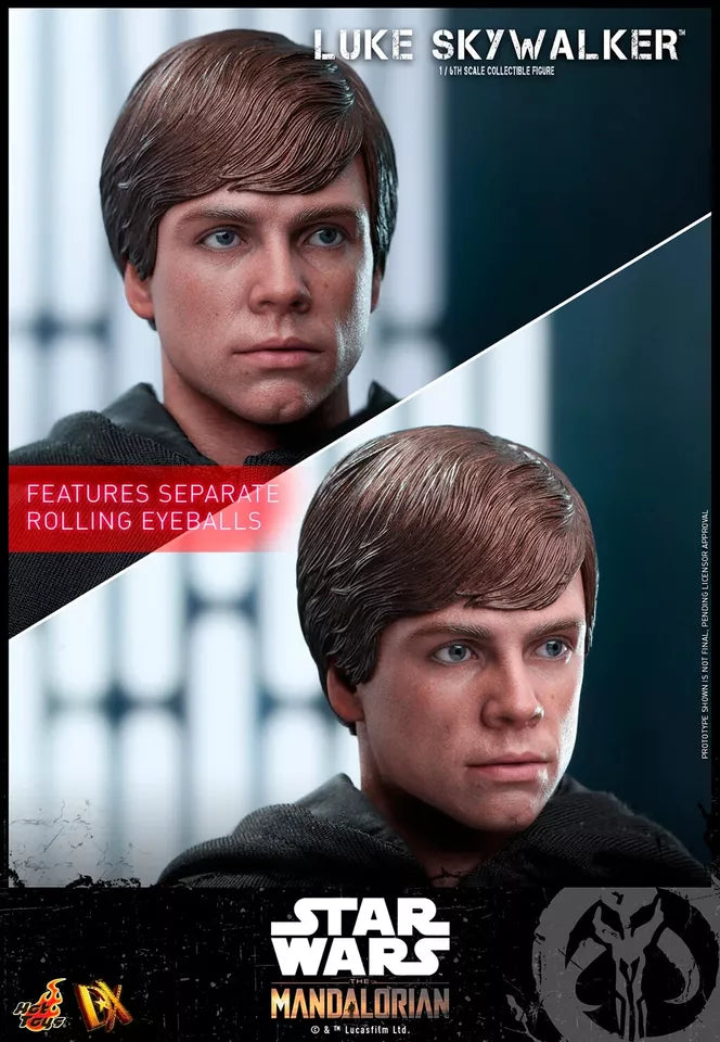 Hot Toys Star Wars: The Mandalorian - 1:6 Scale Luke Skywalker (Normal Edition) Collectible Figure DX22