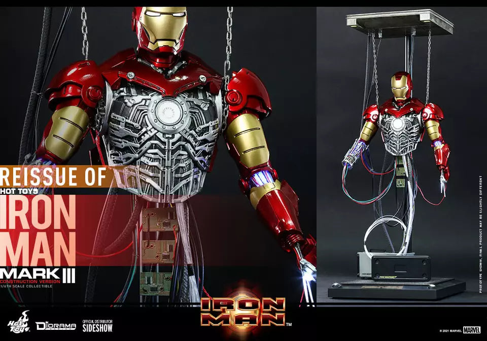 Hot Toys Iron Man – Mark III (Construction Version) (Re-Issue) (2022's Version) DS003