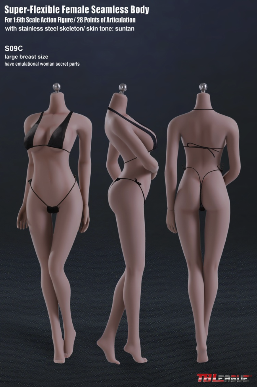 Phicen /TB League S09C Super Flexible Seamless Female 1:6 Scale Body Series with Stainless Steel Skeleton