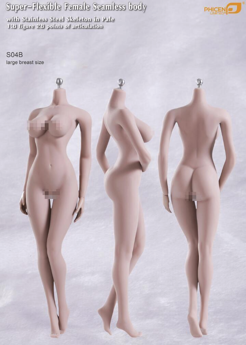 Phicen /TB League S04B Super Flexible Seamless Female 1:6 Scale Body Series with Stainless Steel Skeleton