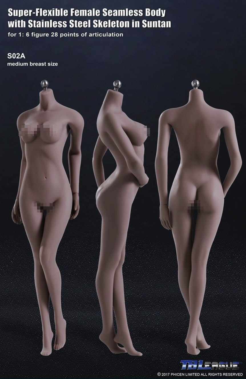 Phicen /TB League S02A Super Flexible Seamless Female 1:6 Scale Body Series with Stainless Steel Skeleton