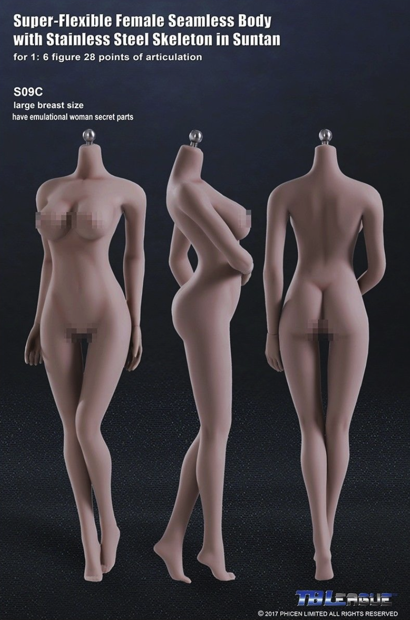 Phicen /TB League S09C Super Flexible Seamless Female 1:6 Scale Body Series with Stainless Steel Skeleton