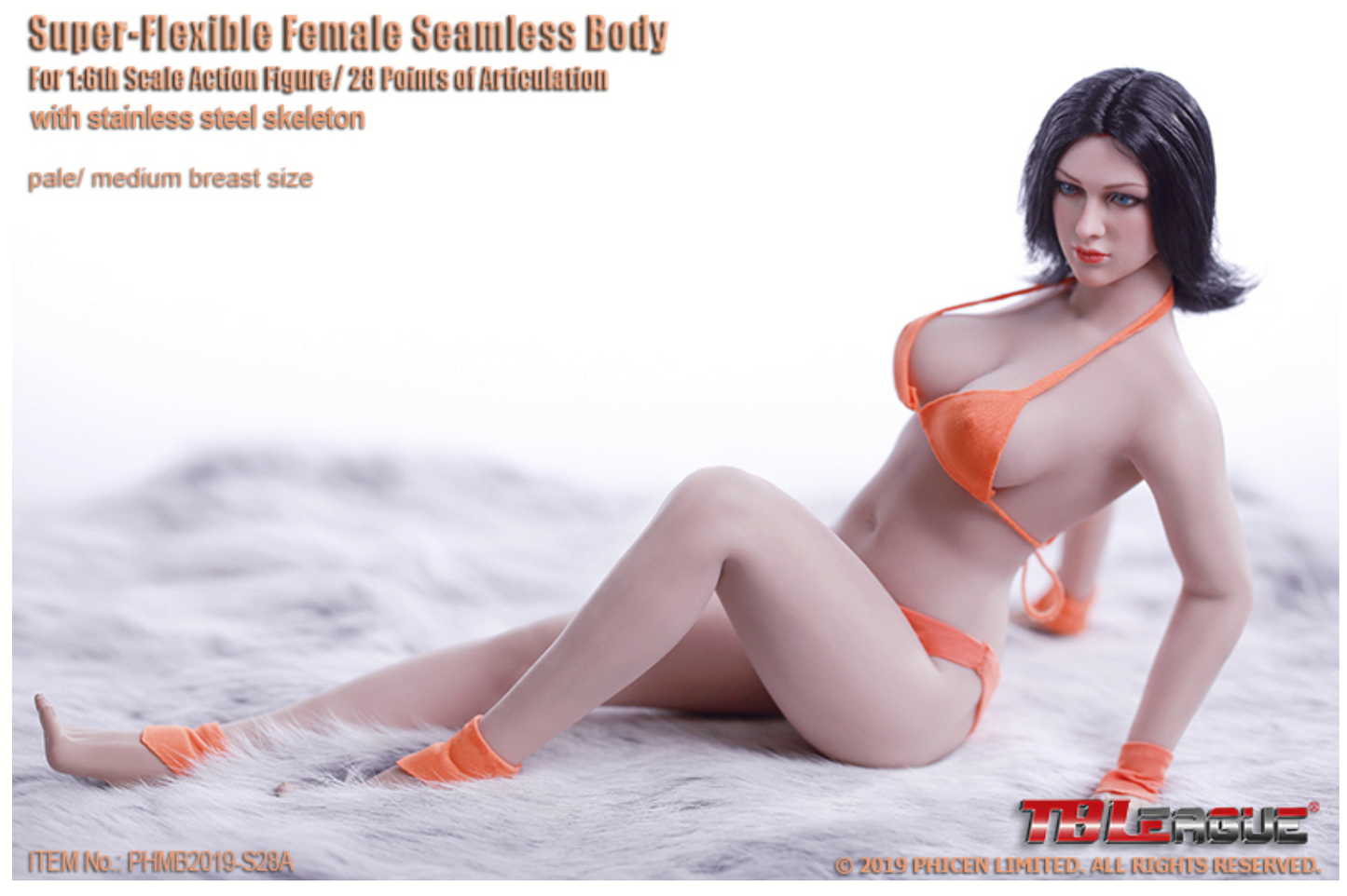 Phicen /TB League S28A Super Flexible Seamless Female 1:6 Scale Body Series with Stainless Steel Skeleton