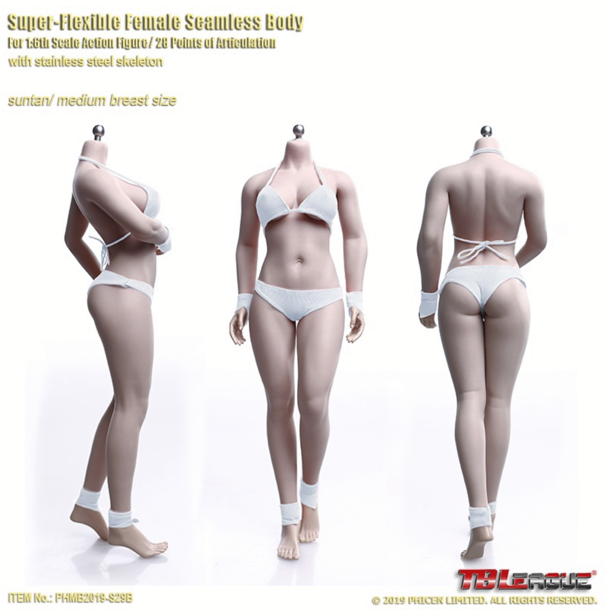 Phicen /TB League S29B body Super Flexible Seamless Female 1:6 Scale Body Series with Stainless Steel Skeleton