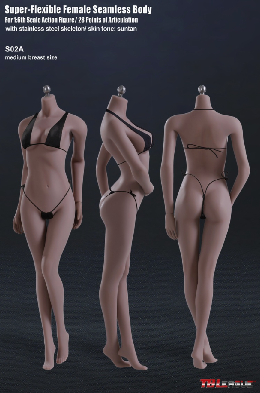 Phicen /TB League S02A Super Flexible Seamless Female 1:6 Scale Body Series with Stainless Steel Skeleton