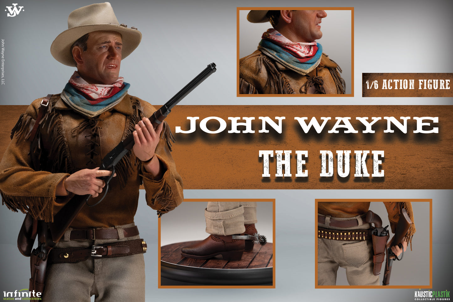 Kaustic Plastik & Infinite Statue John Wayne The Duke 1:6 Action Figure Standard Version