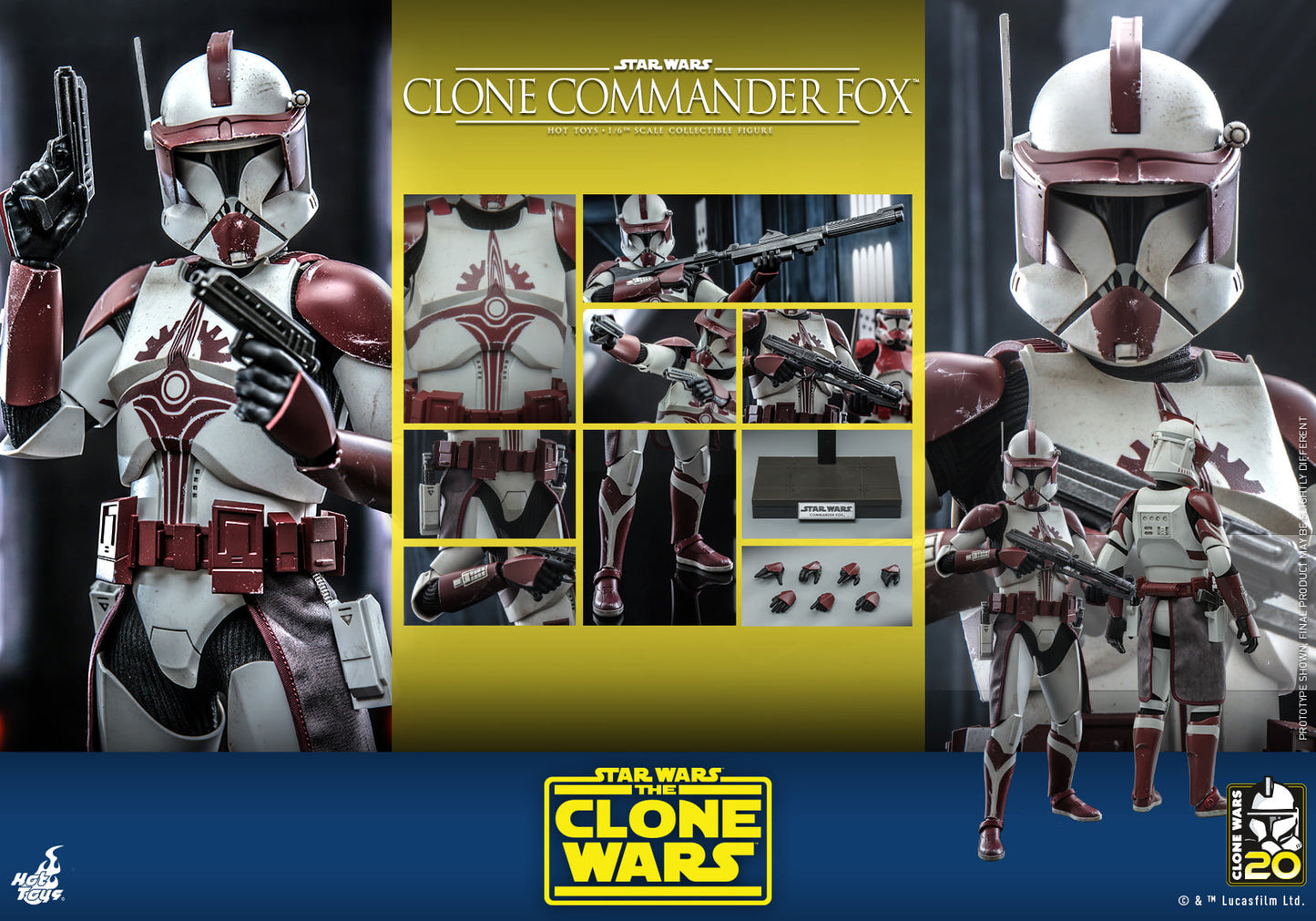 Hot Toys Star Wars: The Clone Wars – Clone Commander Fox™ 1:6 Scale Collectible Figure TMS103