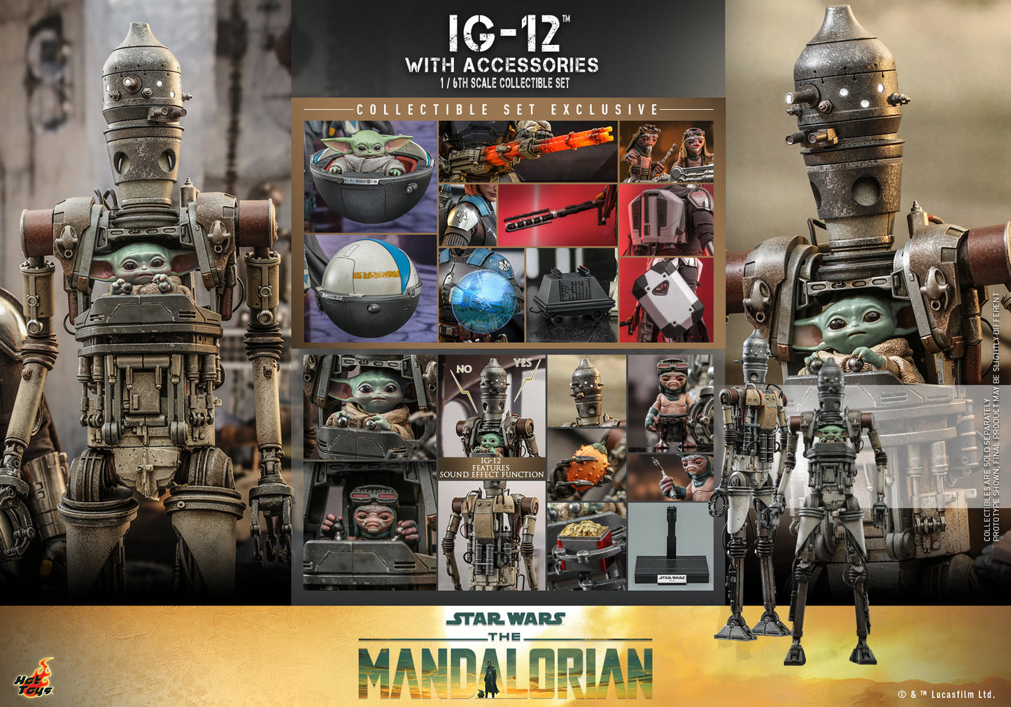 Hot Toys "Star Wars: The Mandalorian™" - IG-12™ With Accessories 1:6 Scale Collectible Set TMS105