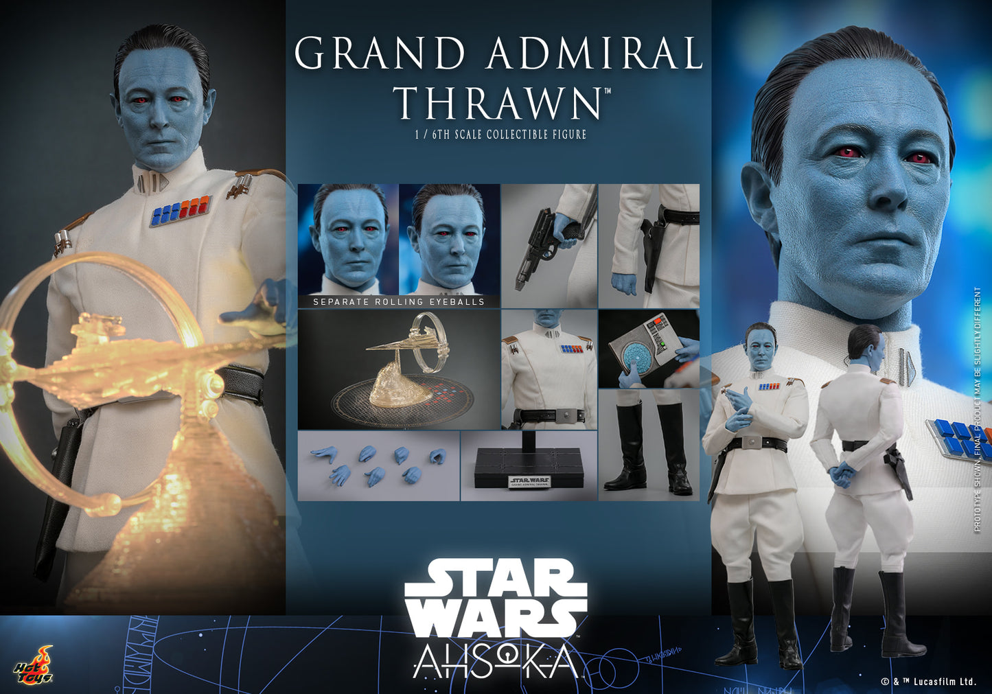 Hot Toys Star Wars: Ahsoka™ Grand Admiral Thrawn™ 1:6 Scale Collectible Figure TMS116