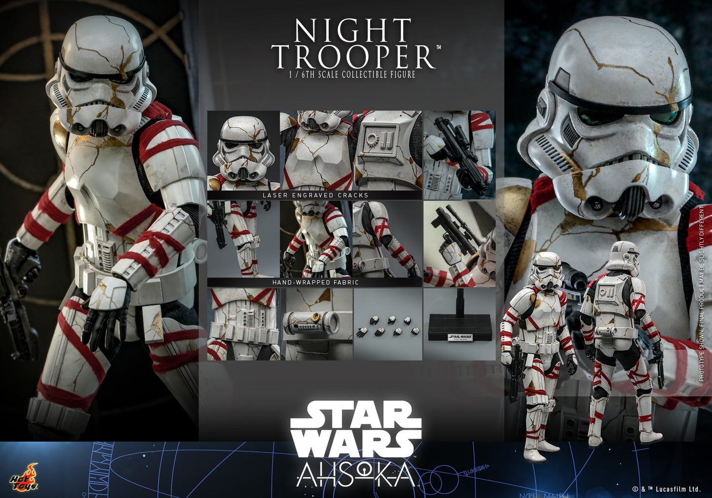 Hot Toys Star Wars: Ahsoka™ Night Trooper™ 1:6 Scale Collectible Figure TMS121