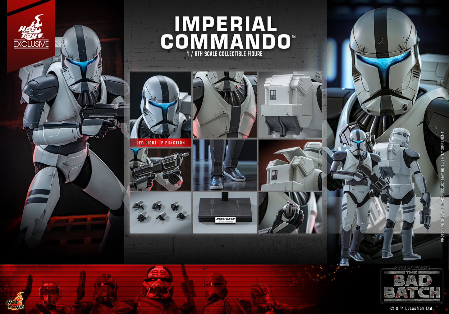 Hot Toys Star Wars: The Bad Batch™ Imperial Commando™ 1/6th Scale Collectible Figure TMS128