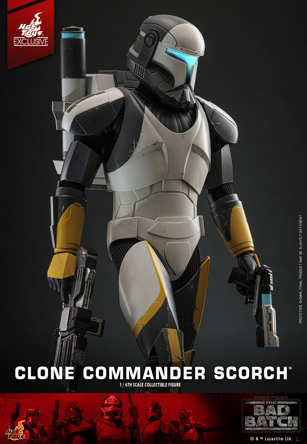 Hot Toys Star Wars: The Bad Batch™ Clone Commando Scorch™ Hot Toys Exclusive 1:6 Scale Collectible Figure TMS130