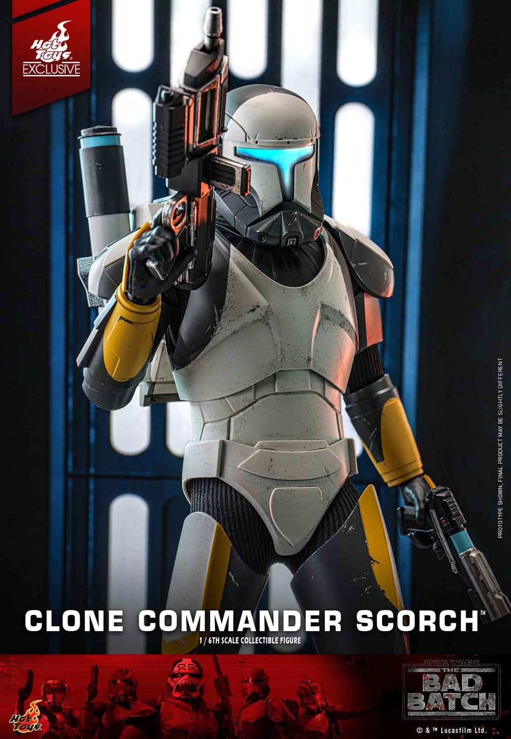 Hot Toys Star Wars: The Bad Batch™ Clone Commando Scorch™ Hot Toys Exclusive 1:6 Scale Collectible Figure TMS130