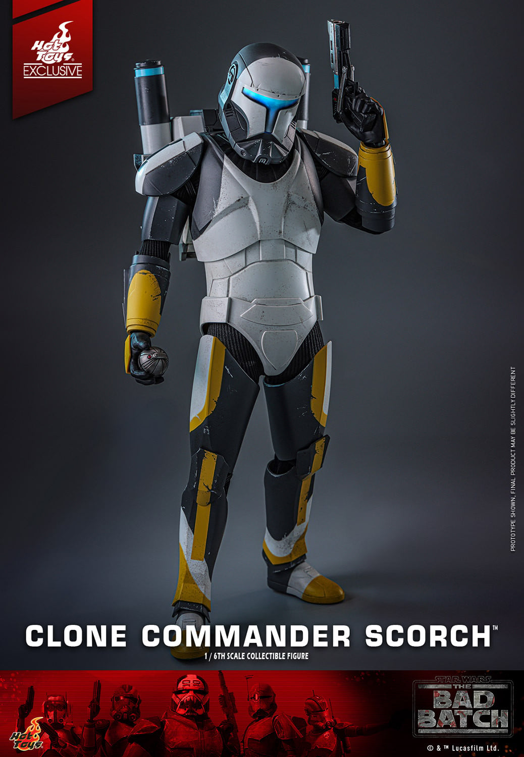 Hot Toys Star Wars: The Bad Batch™ Clone Commando Scorch™ Hot Toys Exclusive 1:6 Scale Collectible Figure TMS130