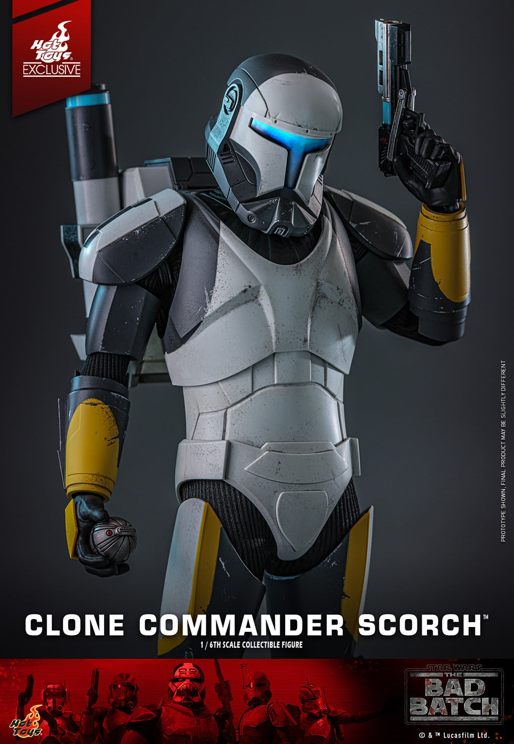 Hot Toys Star Wars: The Bad Batch™ Clone Commando Scorch™ Hot Toys Exclusive 1:6 Scale Collectible Figure TMS130