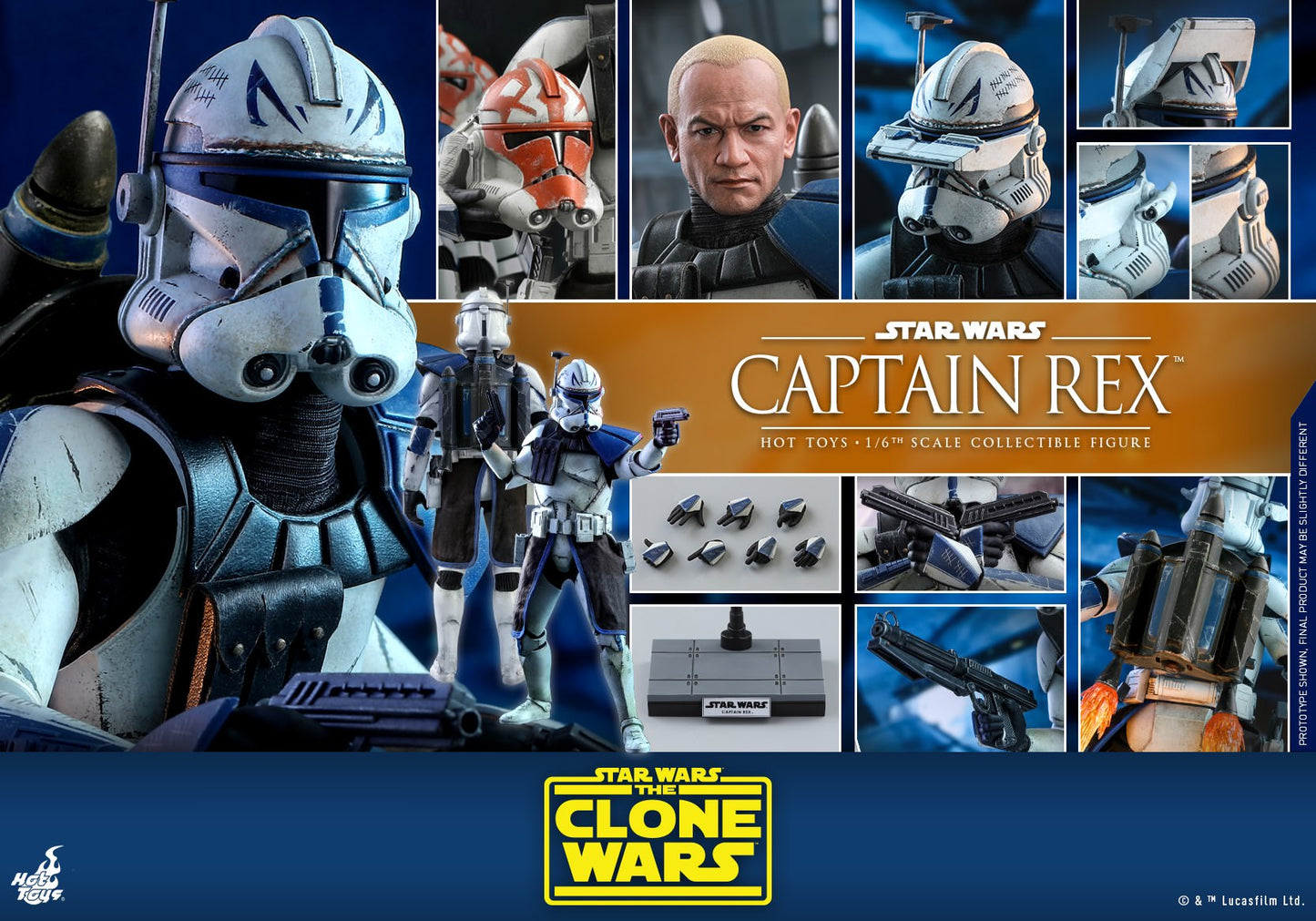 Hot Toys Star Wars: The Clone Wars - Captain Rex TMS018