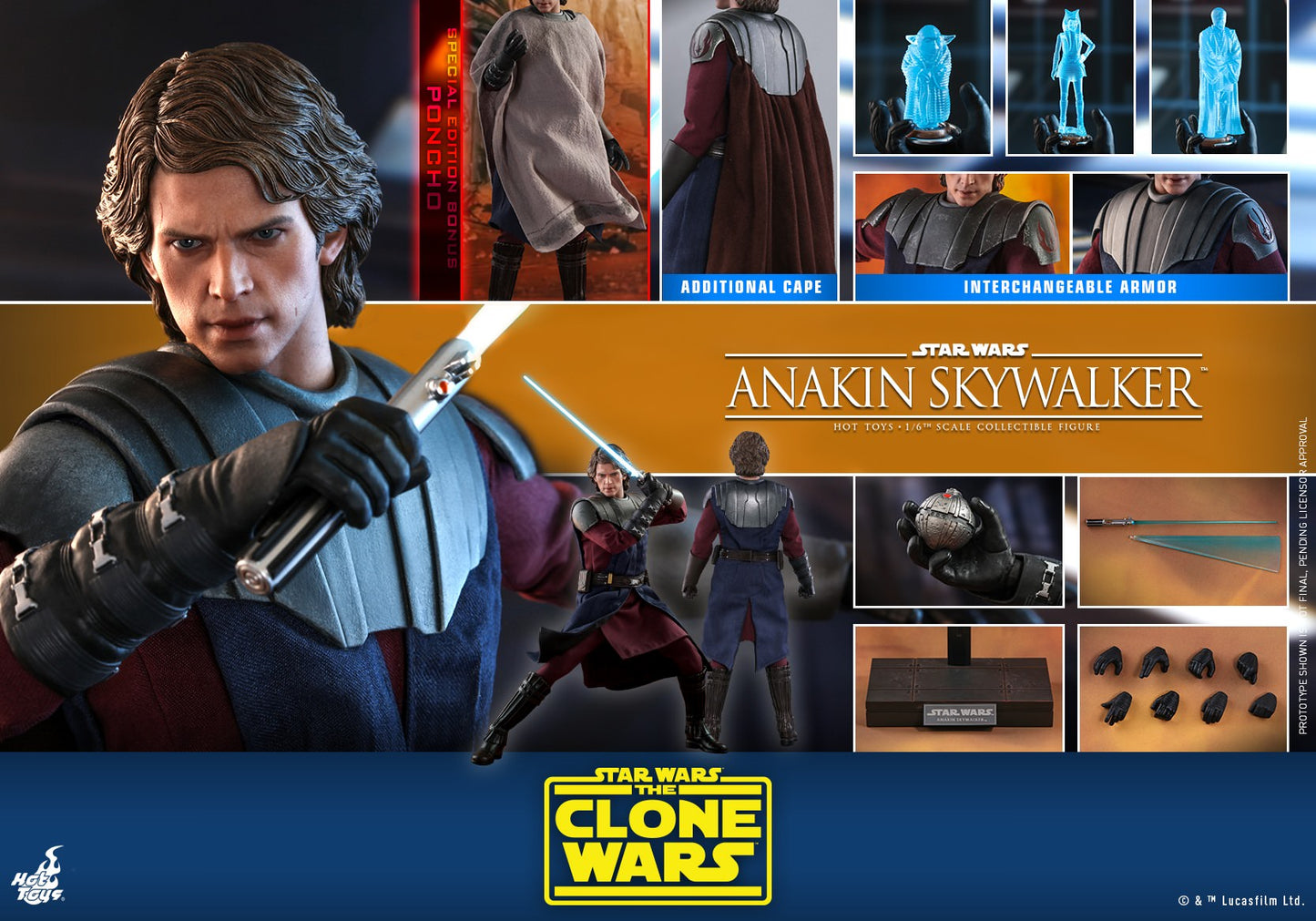 Hot Toys Star Wars: The Clone Wars -Anakin Skywalker (Special Edition) TMS019B