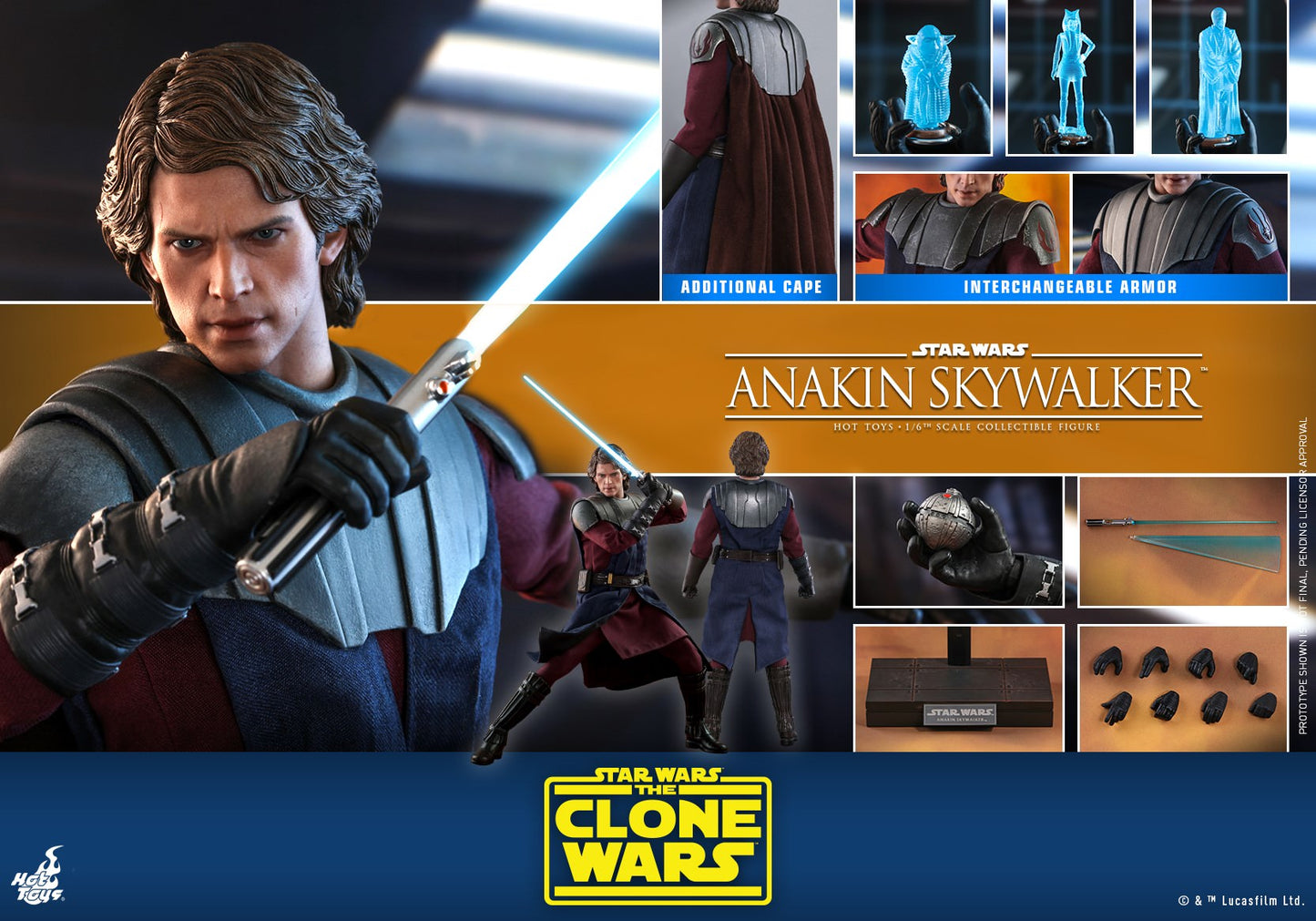 Hot Toys Star Wars: The Clone Wars -Anakin Skywalker (Regular Edition) TMS019