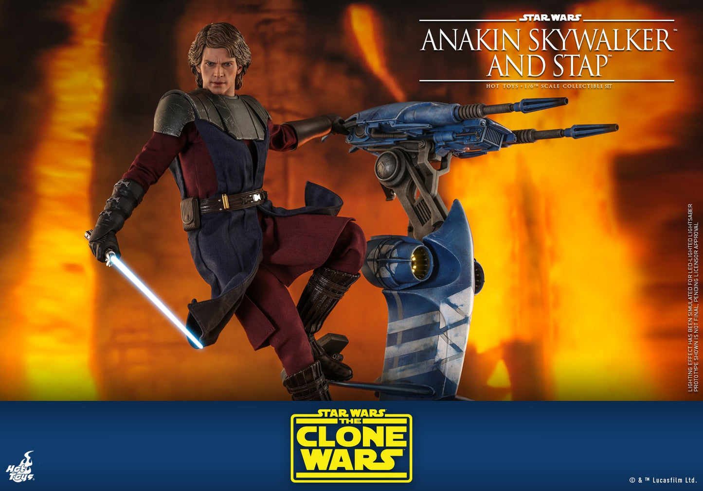 Hot Toys Star Wars: The Clone Wars -Anakin Skywalker and STAP Set (Special Edition) TMS020B