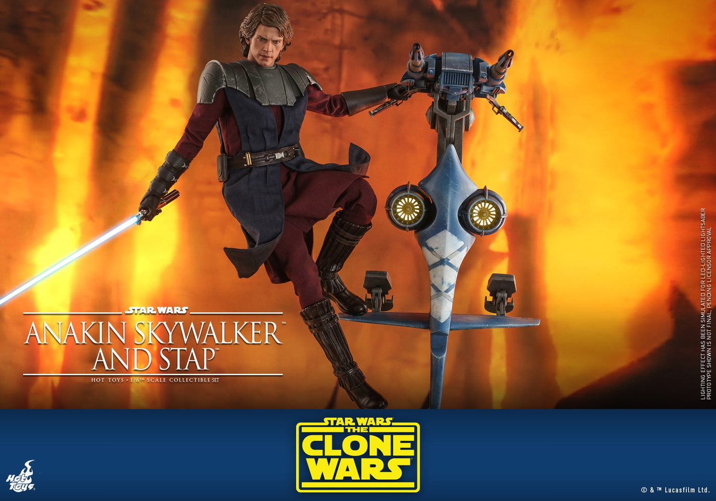 Hot Toys Star Wars: The Clone Wars -Anakin Skywalker and STAP Set (Special Edition) TMS020B