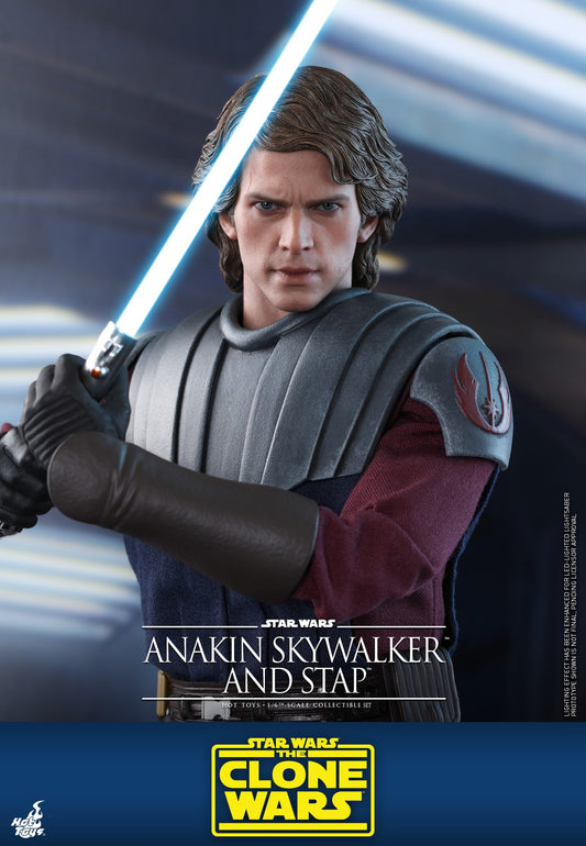 Hot Toys Star Wars: The Clone Wars -Anakin Skywalker and STAP Set (Regular Edition) TMS020