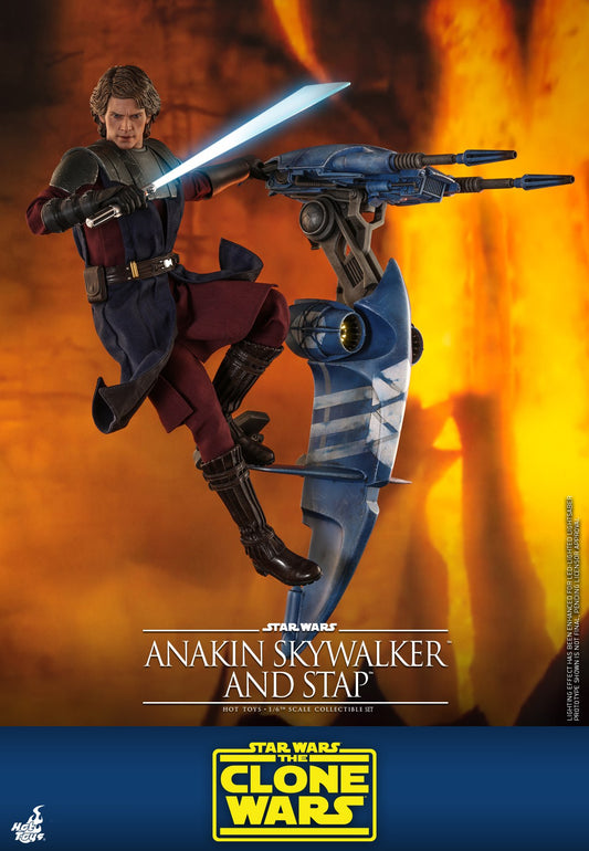 Hot Toys Star Wars: The Clone Wars -Anakin Skywalker and STAP Set (Special Edition) TMS020B