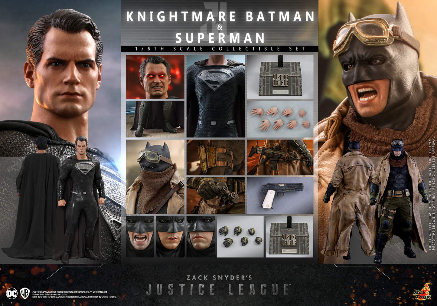 Hot Toys Zack Snyder's Justice League -Knightmare Batman and Superman Collectible Set TMS038