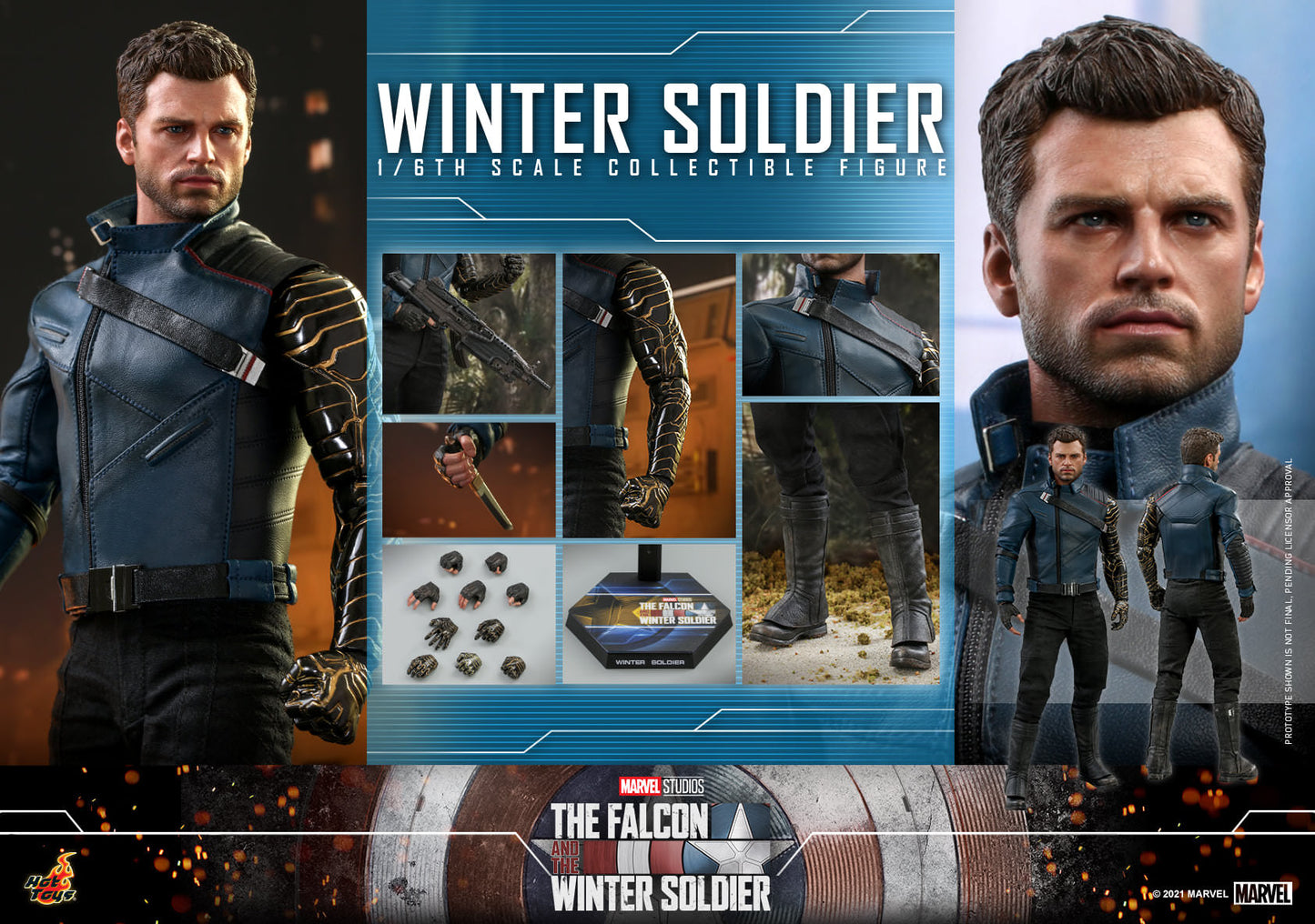 Hot Toys The Falcon and the Winter Soldier - Winter Soldier Collectible Figure TMS039