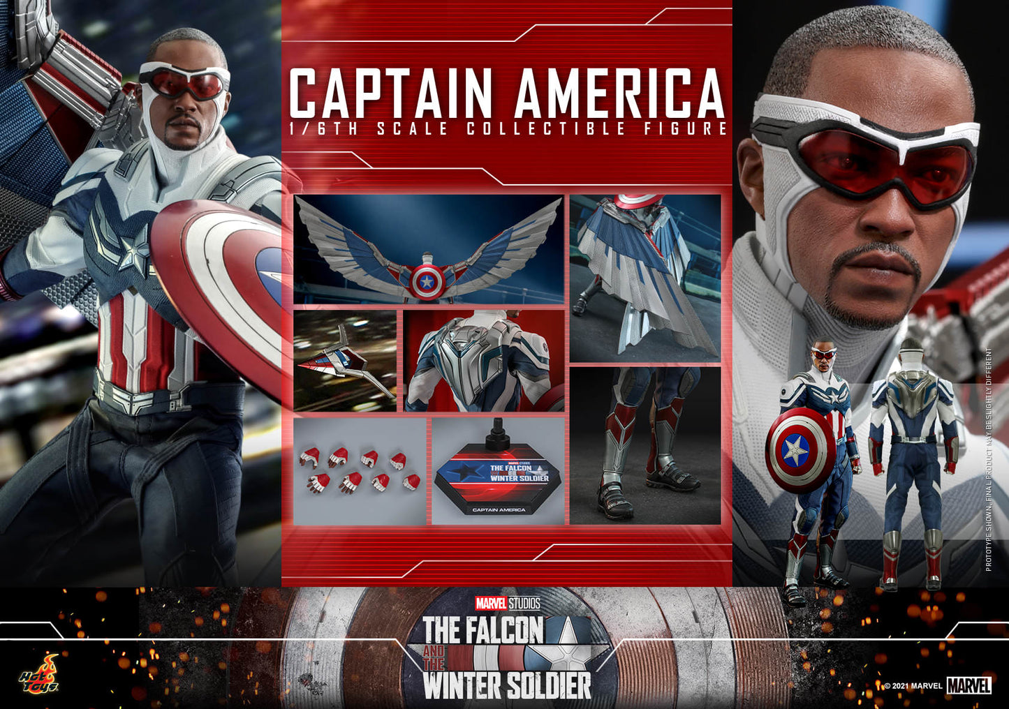 Hot Toys The Falcon and the Winter Soldier -Captain America Collectible Figure TMS040