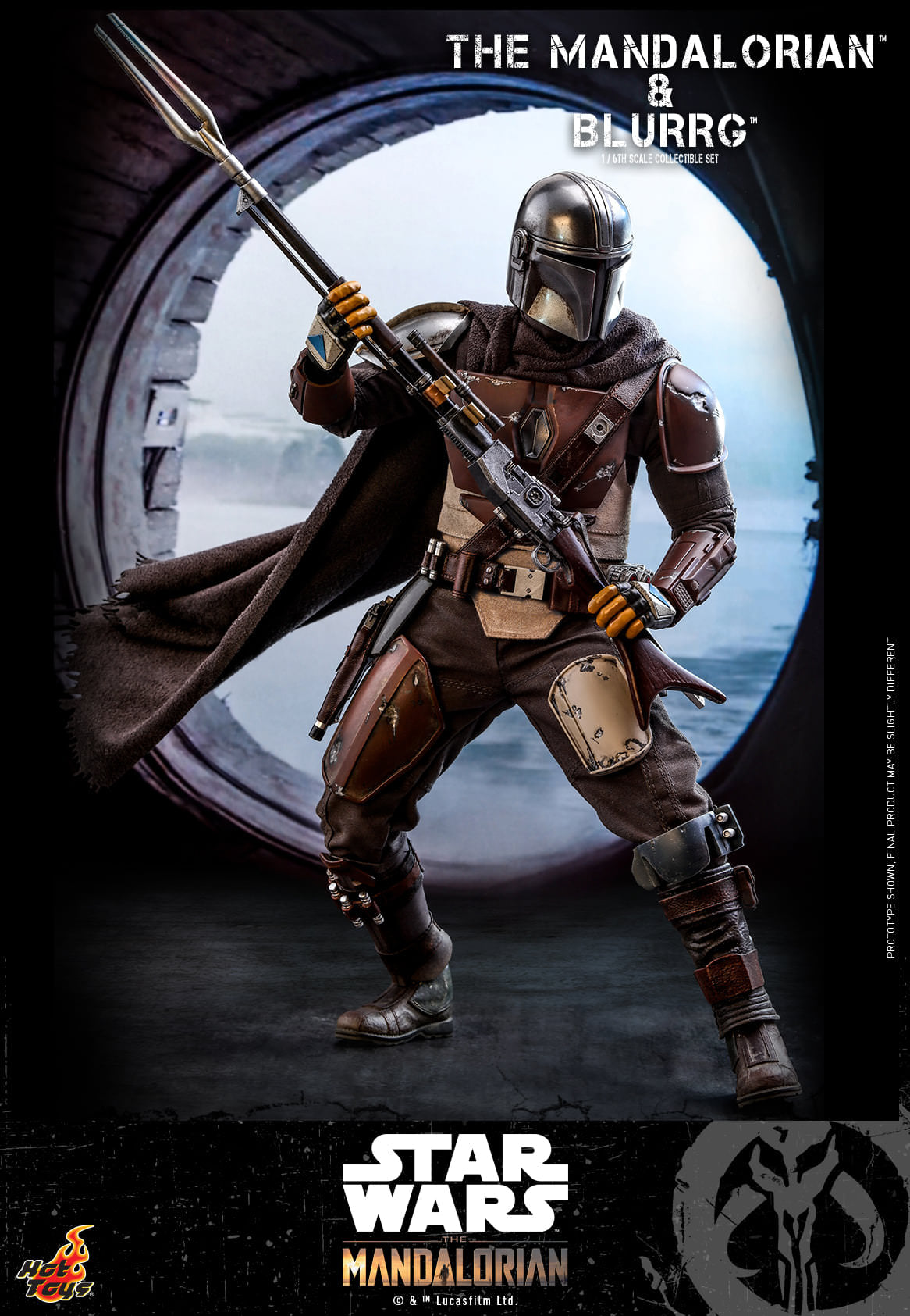 Hot Toys Star Wars: The Mandalorian™ - Mandalorian™ &amp; Blurrg™ 1:6 Scale Collectible Set TMS046