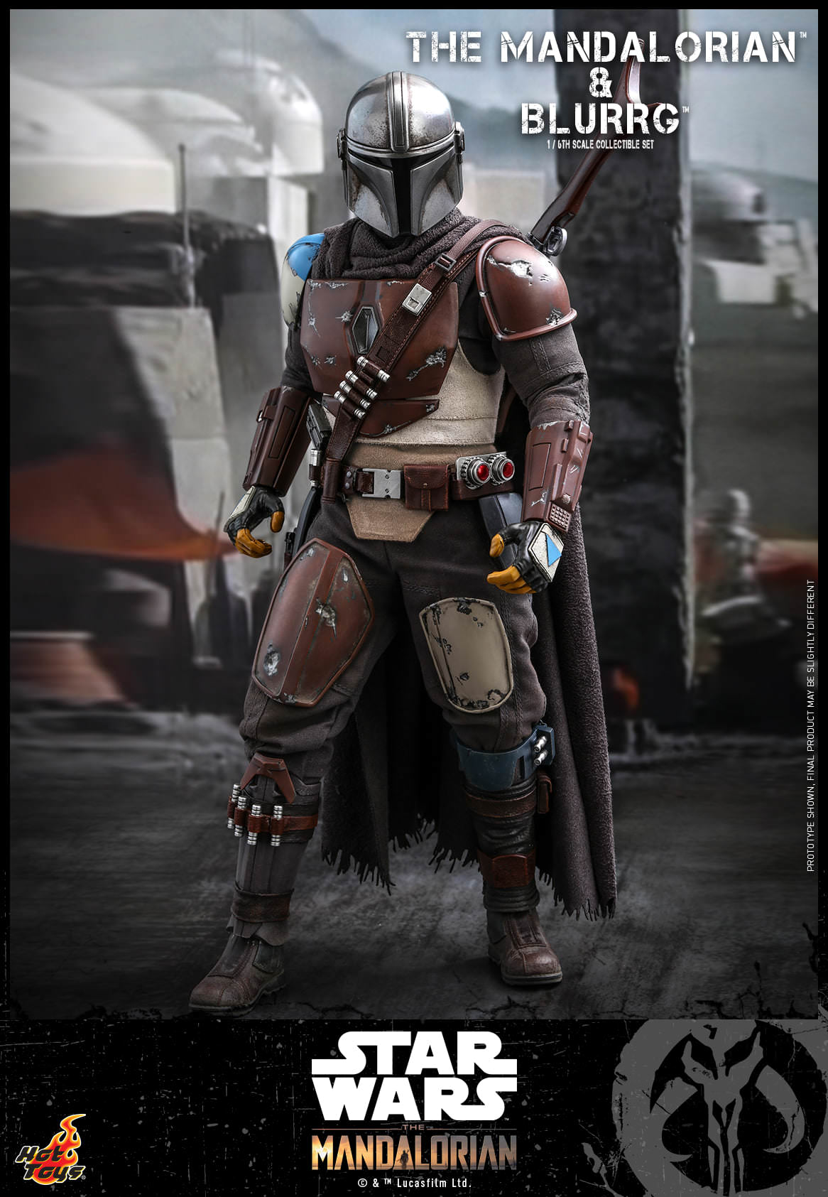 Hot Toys Star Wars: The Mandalorian™ - Mandalorian™ &amp; Blurrg™ 1:6 Scale Collectible Set TMS046