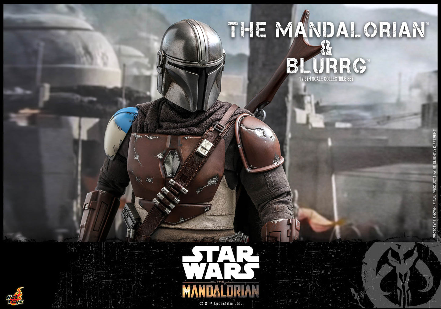 Hot Toys Star Wars: The Mandalorian™ - Mandalorian™ &amp; Blurrg™ 1:6 Scale Collectible Set TMS046