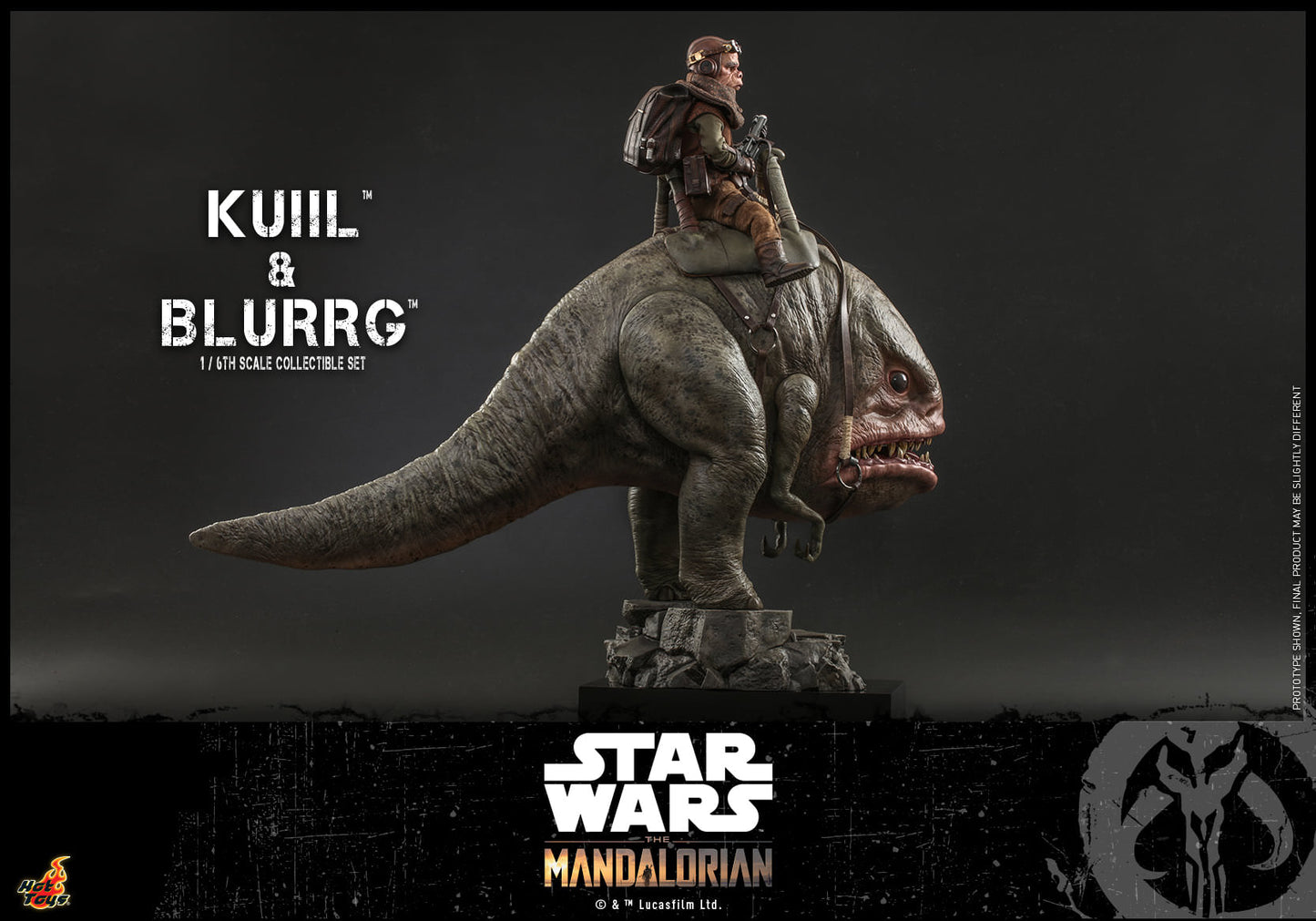 Hot Toys Star Wars: The Mandalorian™ - 1/6th scale Kuiil™ &amp; Blurrg™ Collectible Set TMS049