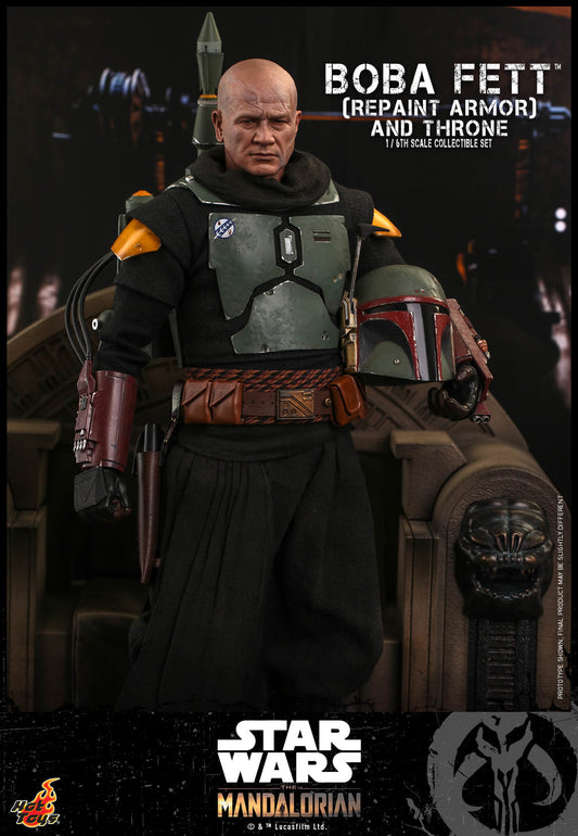 Hot Toys Star Wars: The Mandalorian™️ - 1/6th scale Boba Fett™️ (Repaint Armor) and Throne Collectible Set  (Special Version) TMS056B